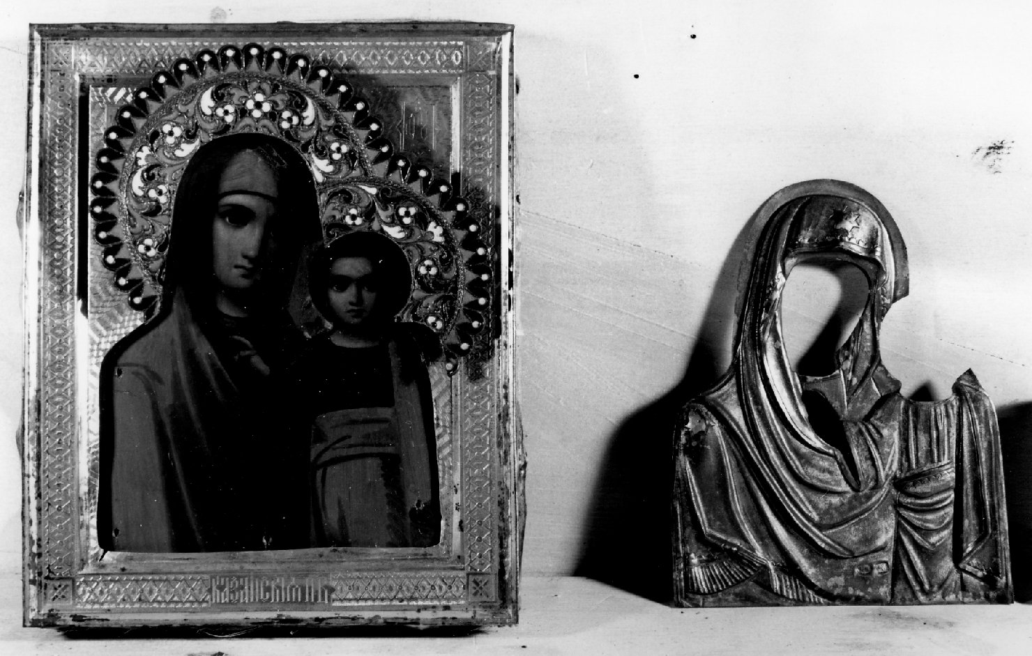 Madonna con Bambino (icona, insieme) - ambito cretese (sec. XIX)