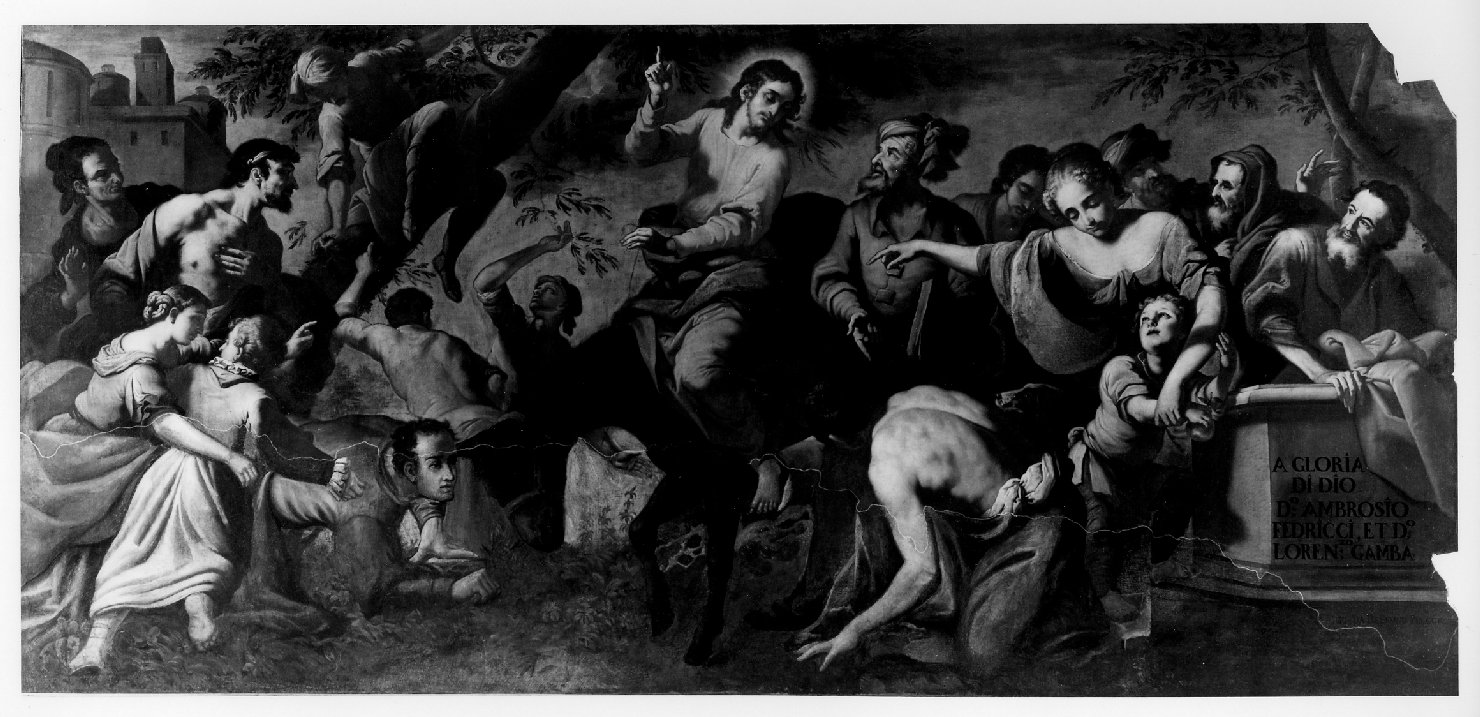 entrata di Cristo in Gerusalemme (dipinto) di Negri Pietro (maniera) (metà sec. XVII)