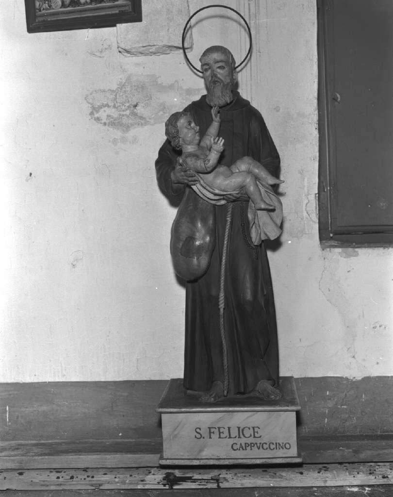 San Felice con Gesù Bambino in braccio (scultura) - bottega veneta (sec. XVIII)