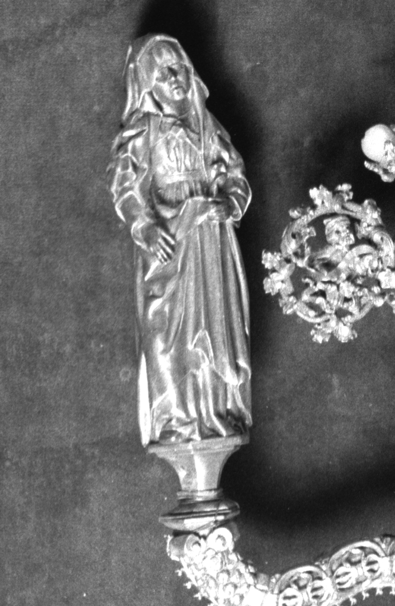 San Giovanni Evangelista (statuetta, elemento d'insieme) - ambito veneziano (metà sec. XV)