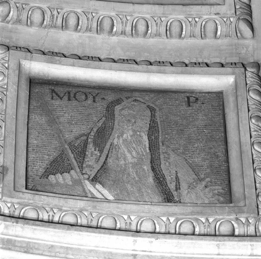 Mosè come profeta (decorazione musiva, elemento d'insieme) di Negretti Jacopo detto Palma il Giovane (primo quarto sec. XVII)