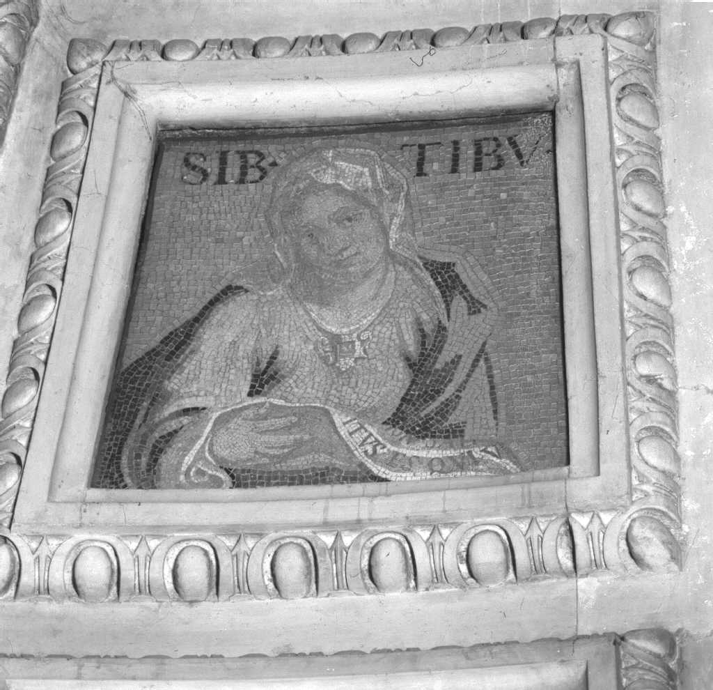 Sibilla Tiburtina (decorazione musiva, elemento d'insieme) di Negretti Jacopo detto Palma il Giovane (primo quarto sec. XVII)