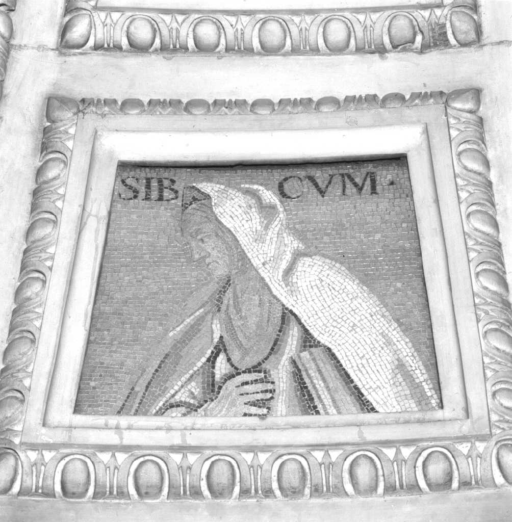 Sibilla Cumana (decorazione musiva, elemento d'insieme) di Negretti Jacopo detto Palma il Giovane (primo quarto sec. XVII)