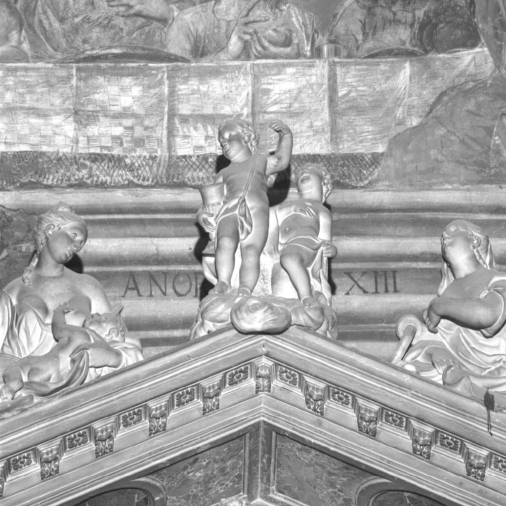 putti alati (gruppo scultoreo, elemento d'insieme) di Bonazza Francesco (secondo quarto sec. XVIII)