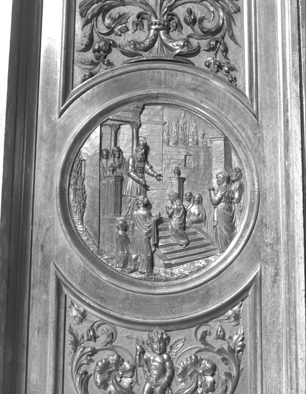 presentazione di Maria Vergine al tempio (rilievo) - bottega veneta (sec. XIX)