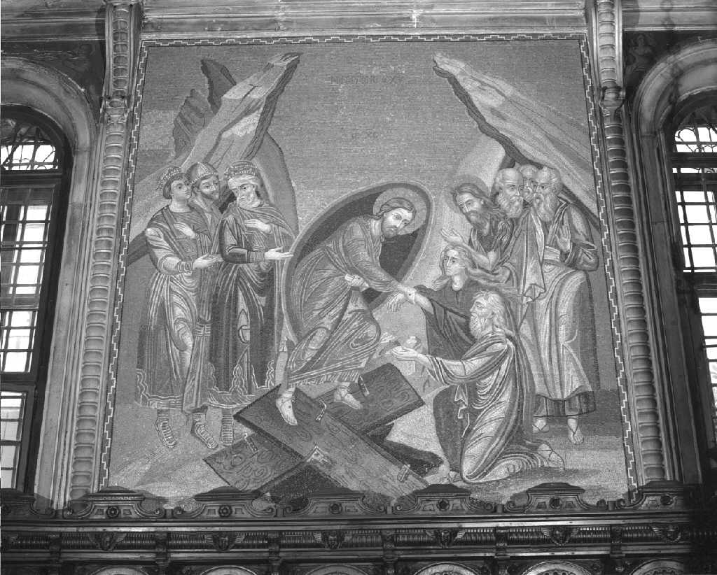 discesa di Cristo al limbo (decorazione musiva) - ambito veneto (sec. XIX)