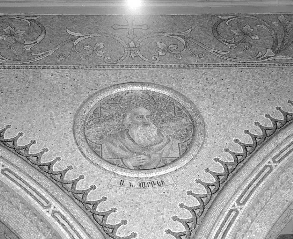 San Nerses il Parto, Santo (decorazione musiva) di Paoletti Antonio Ermolao (sec. XX)