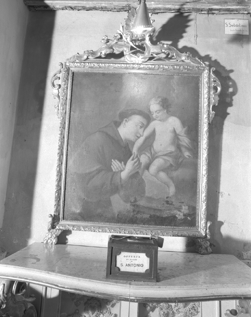 Sant'Antonio da Padova con il bambino (dipinto) - ambito veneto (ultimo quarto sec. XVIII)