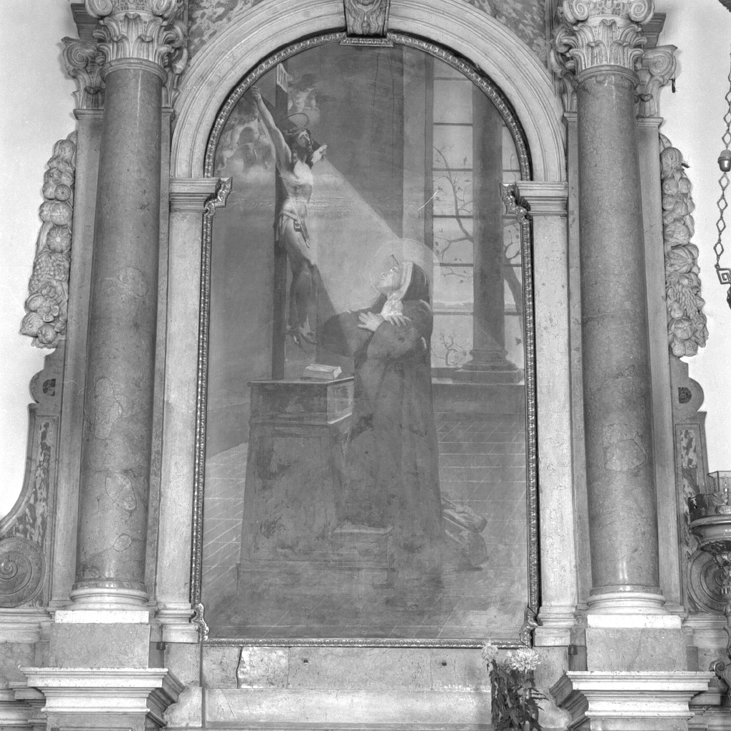 estasi di Santa Rita (dipinto) di Pomi Alessandro (sec. XX)