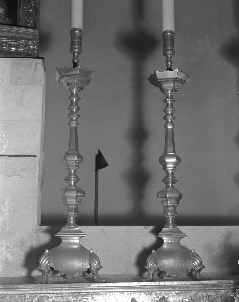 candeliere d'altare - ambito veneto (seconda metà sec. XIX)