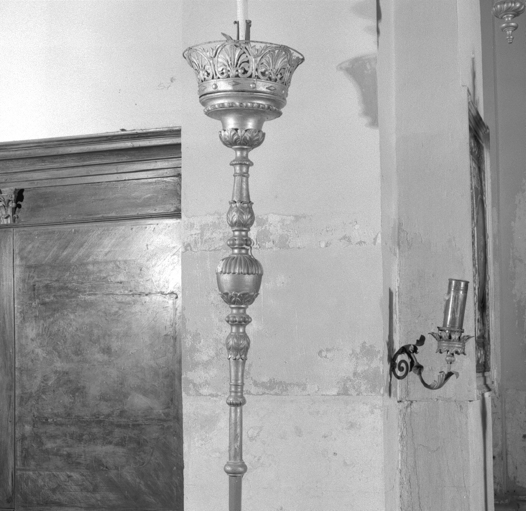 candelabro portatile - ambito veneto (fine/inizio secc. XVIII/ XIX)