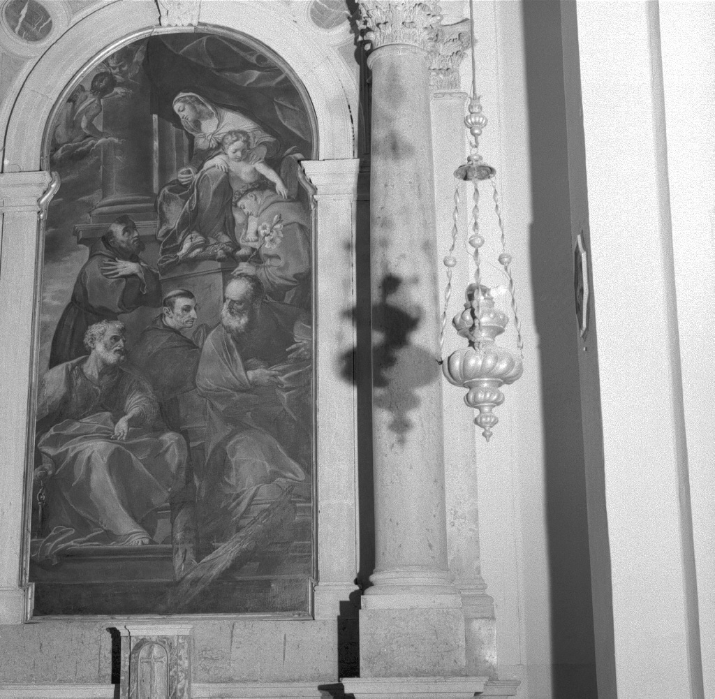 Madonna con Bambino e Santi (pala d'altare) di Fumiani Giovanni Antonio (sec. XVII)