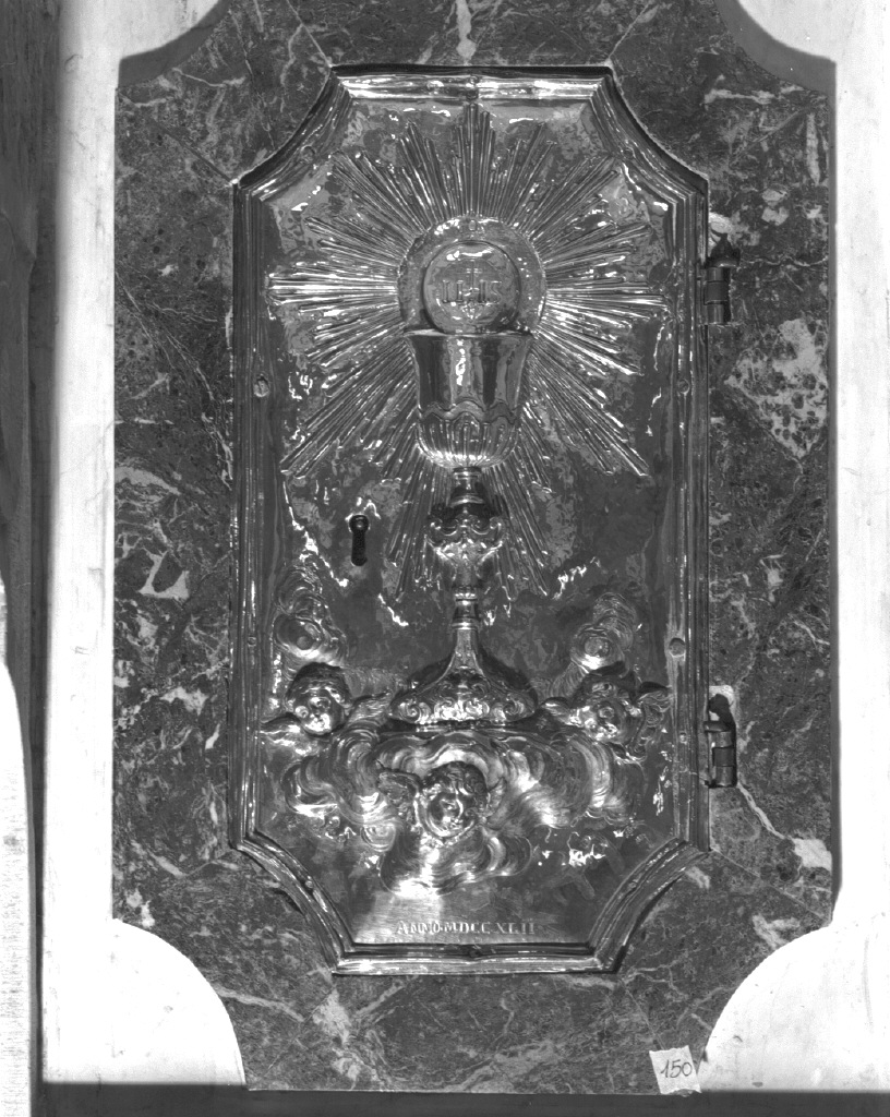 ostensorio (sportello di tabernacolo) - bottega veneziana (sec. XVIII)