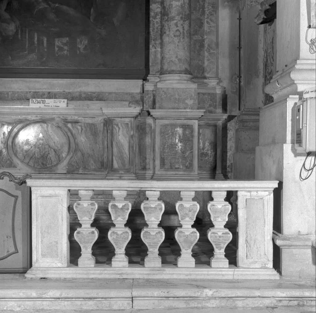 balaustrata di cappella, insieme - ambito veneto (sec. XVIII)