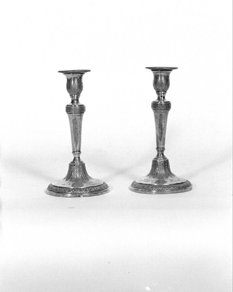 candeliere, coppia - bottega veneziana (sec. XIX)