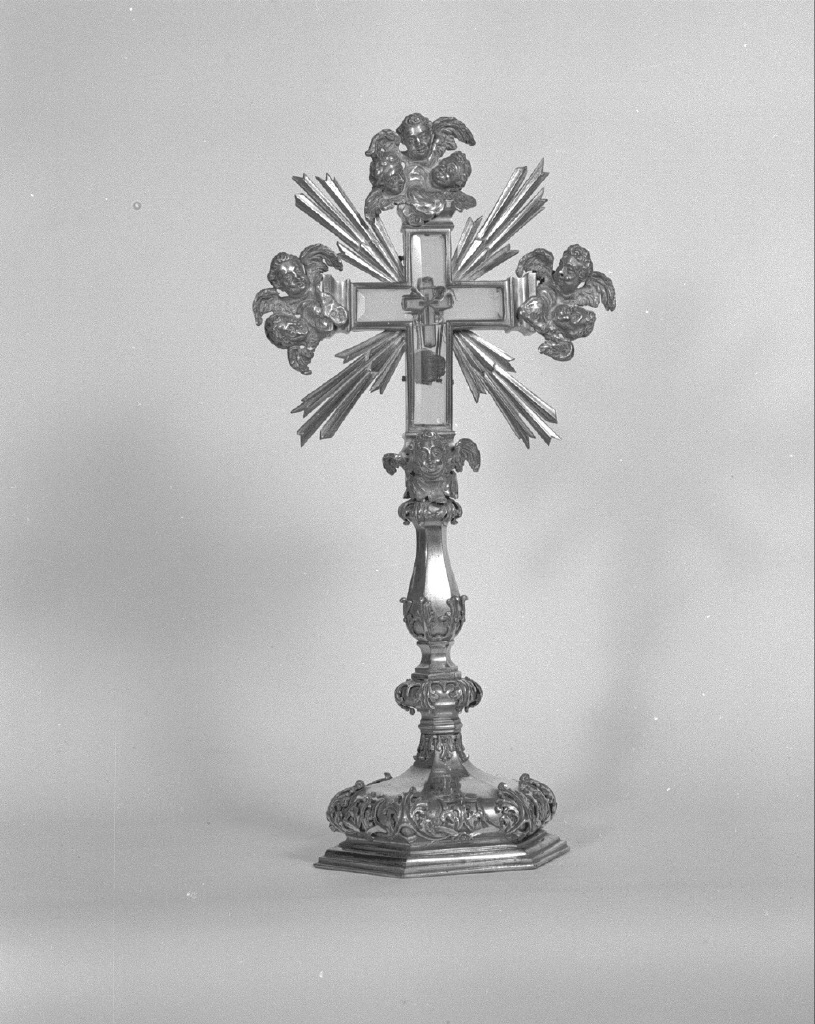 reliquiario - a croce - bottega veneziana (secc. XVII/ XVIII)