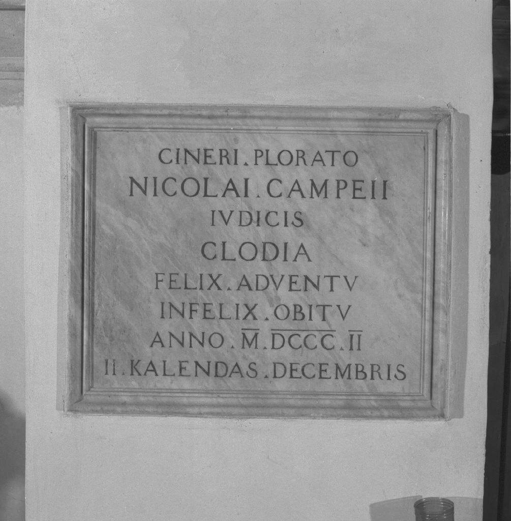 lapide tombale - ambito veneziano (sec. XIX)