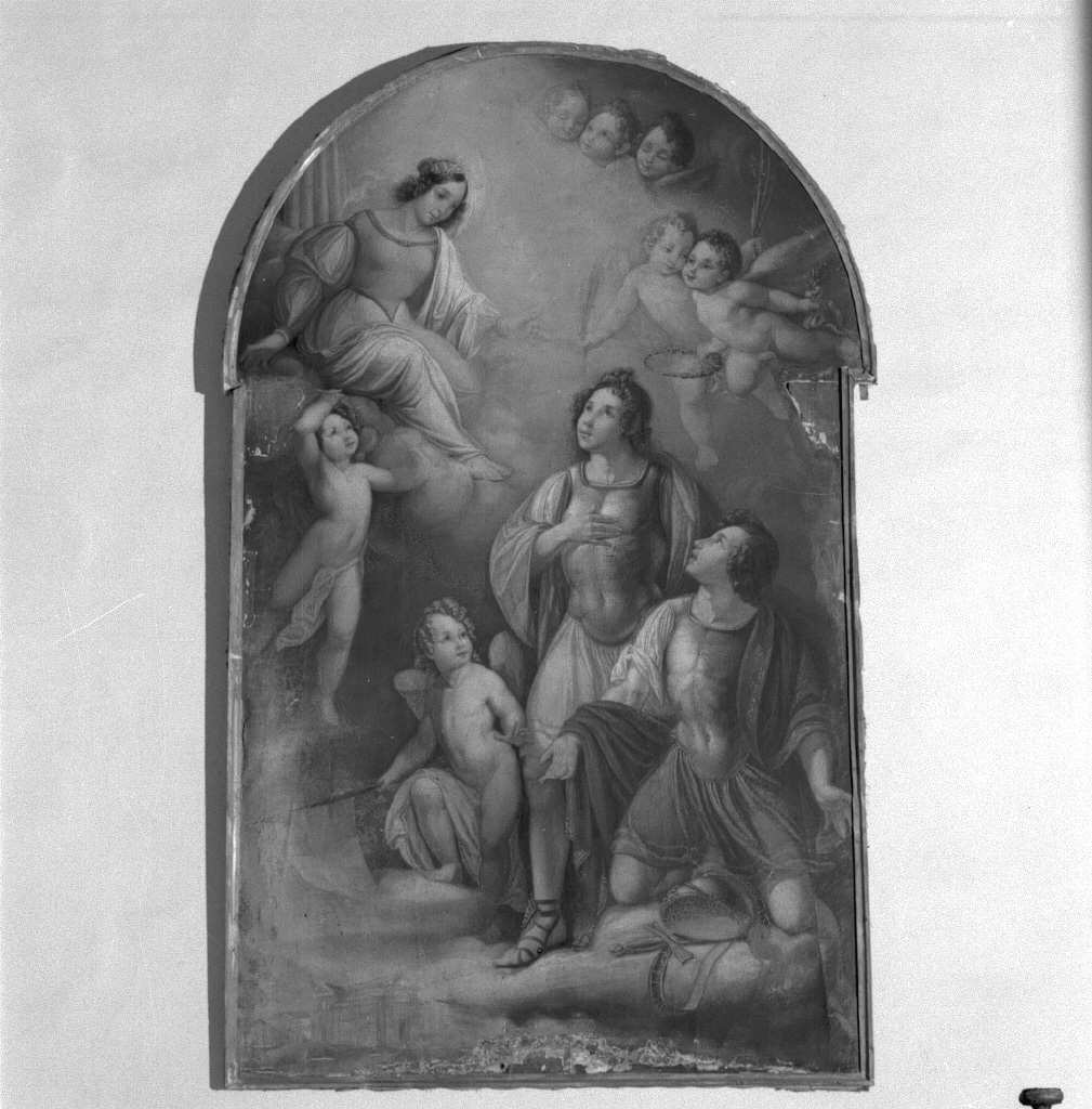 Madonna/ San Felice/ San Fortunato (dipinto) - ambito veneto (sec. XIX)