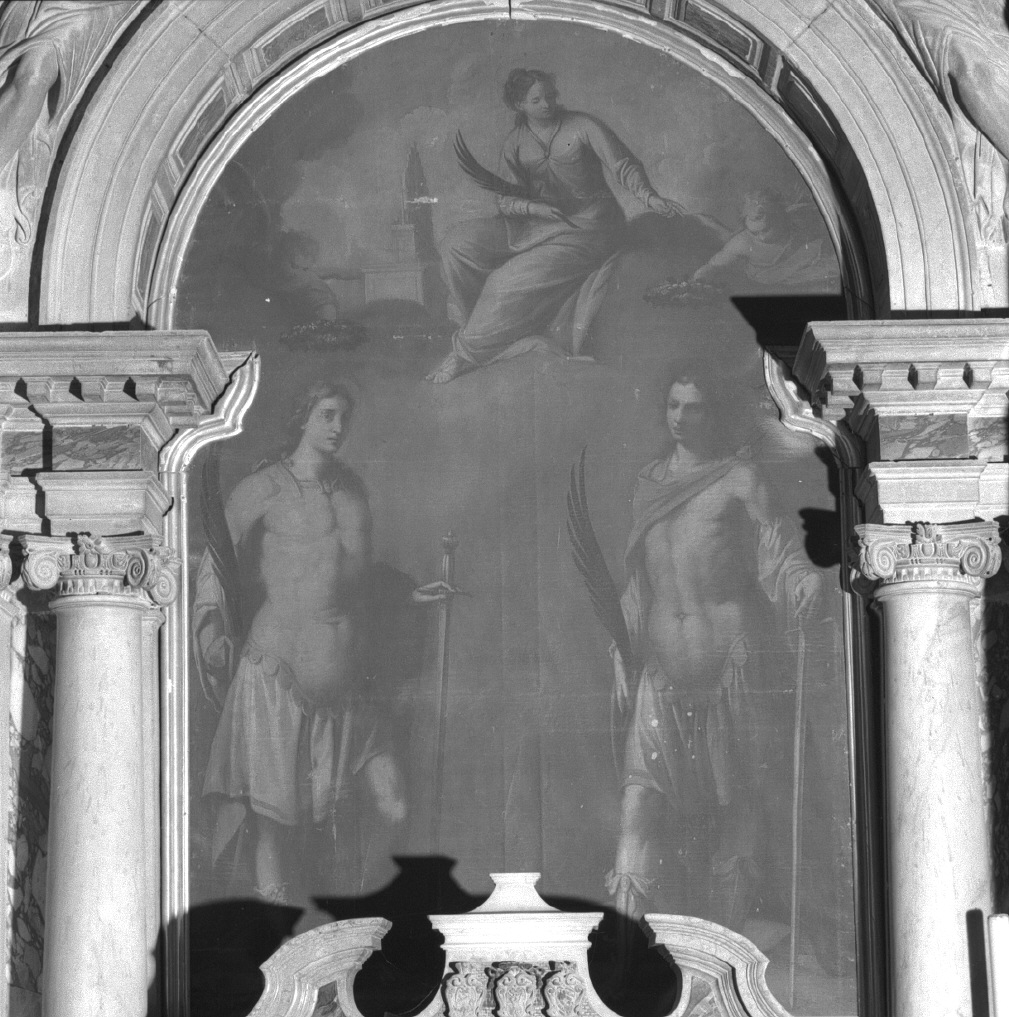 San Felice/ Santa Cecilia/ San Fortunato (dipinto) di Massimo da Verona (sec. XVII)