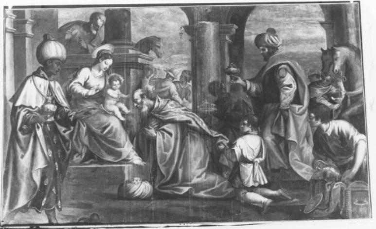 L'Adorazione dei magi (dipinto) di Ridolfi Carlo (sec. XVII)