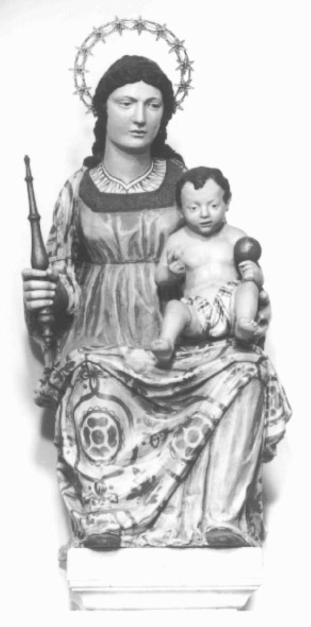 Madonna in trono con Gesù bambino (statua) - ambito veneto (seconda metà sec. XVI)