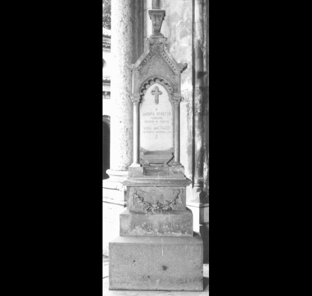 monumento funebre - produzione italiana (fine sec. XIX)