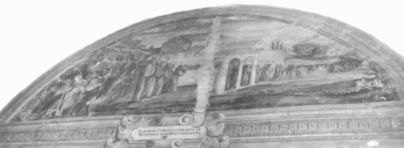 storiedella vita di San Francesco d'Assisi: corteo funebre (dipinto) di Torri Pietro Antonio (sec. XVII)