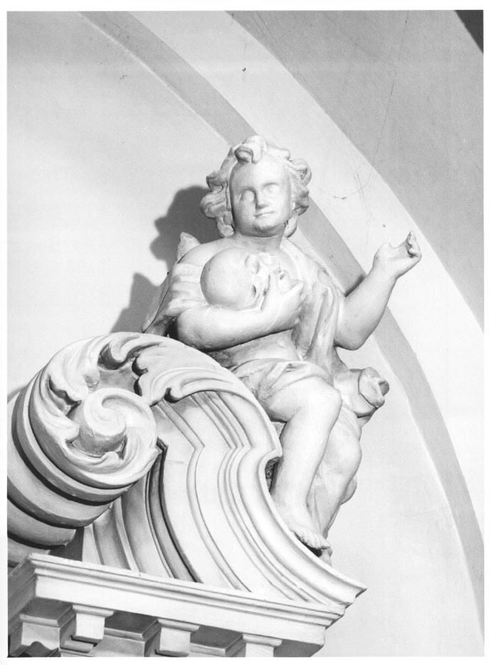 angelo con teschio (scultura) - ambito veneto (sec. XVIII)