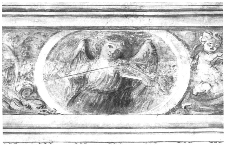angelo musicante con viola (dipinto, elemento d'insieme) - ambito veneto (sec. XVI)