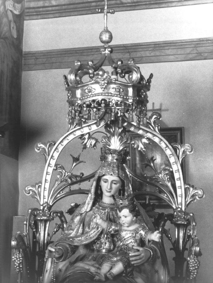 Madonna del Rosario (statua, elemento d'insieme) di Pizzini Luigi (sec. XIX)