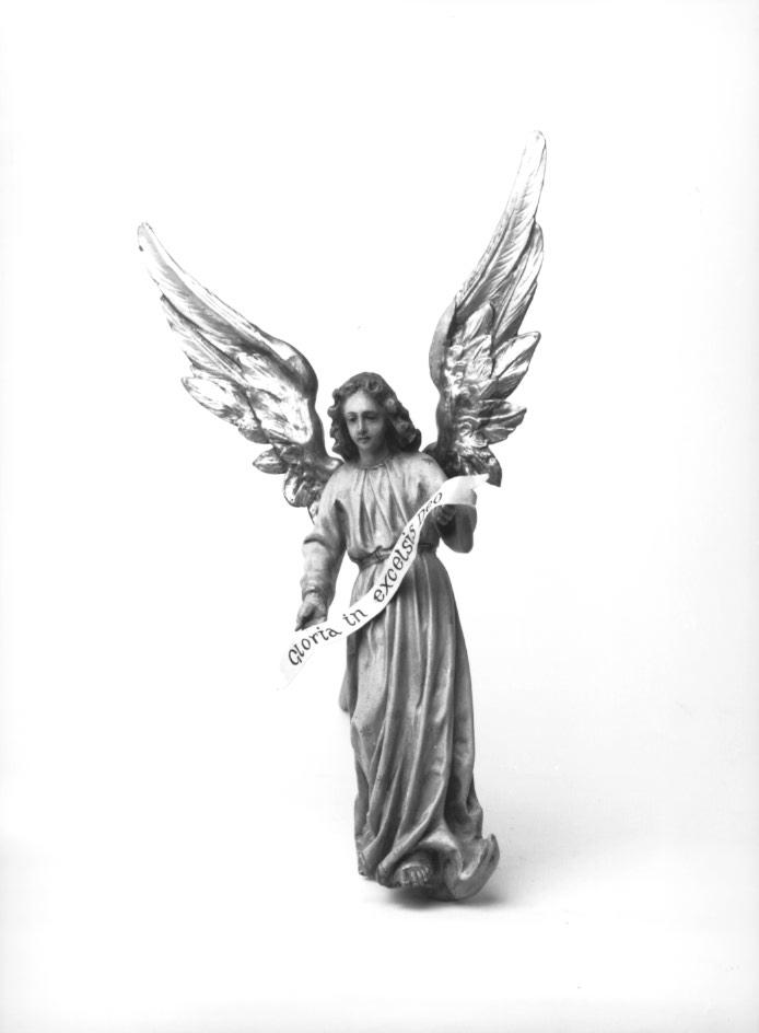 angelo reggicartiglio (statuetta, elemento d'insieme) di Stuffleser Ferdinand (?) (sec. XX)