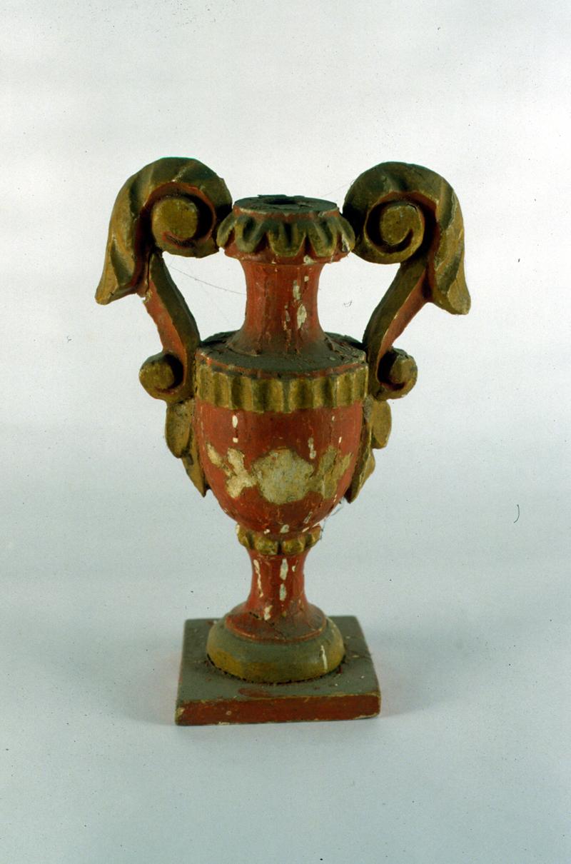 vaso d'altare con composizione floreale, serie - manifattura veneta (sec. XIX)