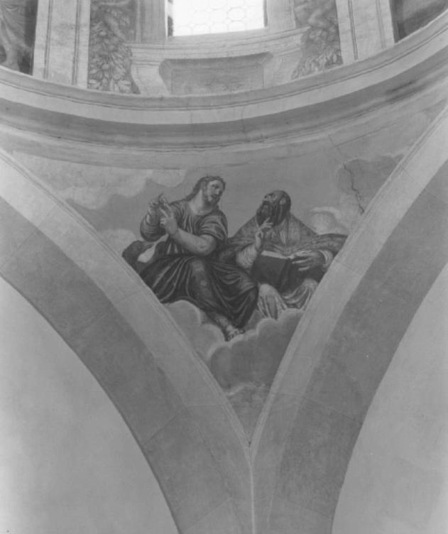 San Giovanni Evangelista/ Dottore della chiesa (dipinto) di Zelotti Giambattista (sec. XVI)