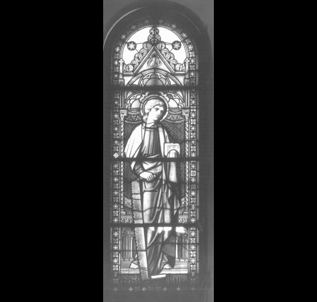 San Simone Cananeo (vetrata) di Avon Felice (sec. XX)