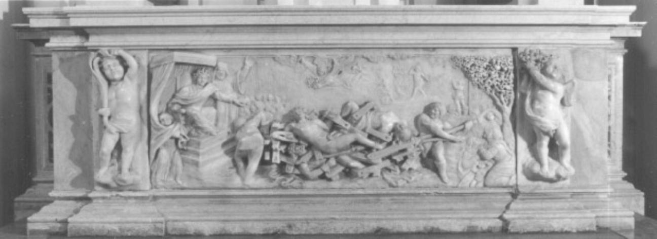 martirio dei santi Vito, Modesto e Crescenzio (paliotto) di Avon Felice - ambito padovano (sec. XVII, sec. XVIII)