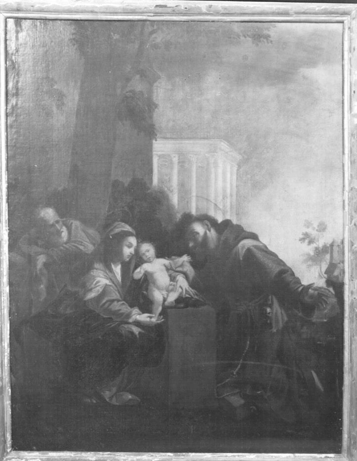 Sacra Famiglia e San Francesco d'Assisi (dipinto) - ambito veneto (secc. XVII/ XVIII)