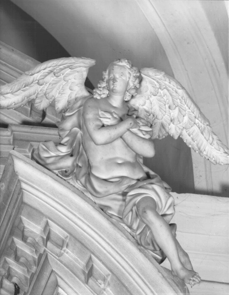 angelo adorante (statua, elemento d'insieme) - ambito veneto (sec. XVIII)
