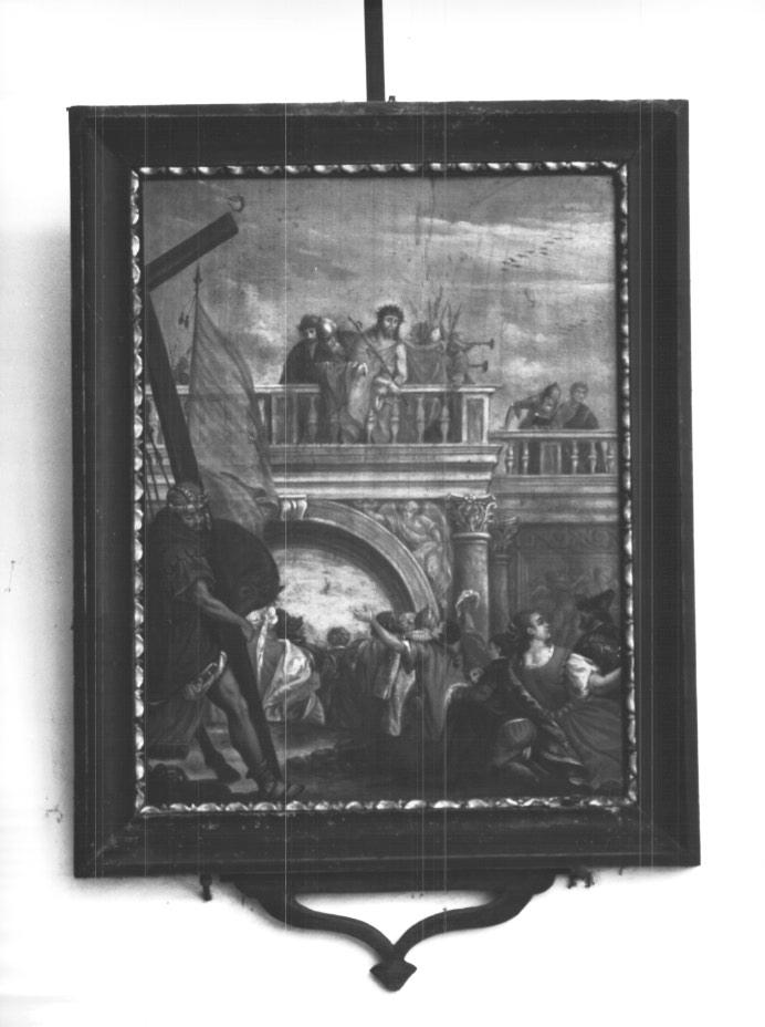 stazione I: Gesù condannato a morte (dipinto, elemento d'insieme) di Ricci Antonio Detto Vicentino (sec. XVIII)