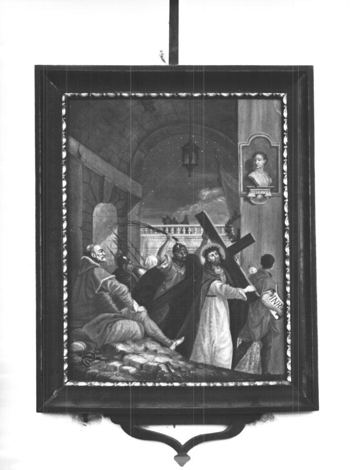 stazione II: Gesù caricato della croce (dipinto, elemento d'insieme) di Ricci Antonio Detto Vicentino (sec. XVIII)