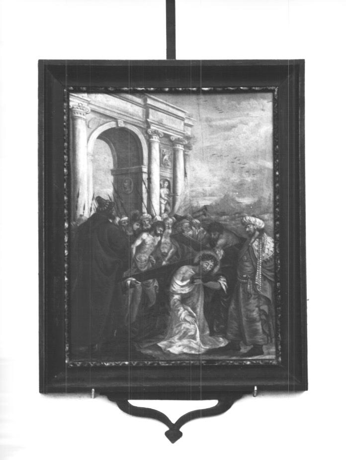 stazione III: Gesù cade sotto la croce la prima volta (dipinto, elemento d'insieme) di Ricci Antonio Detto Vicentino (sec. XVIII)