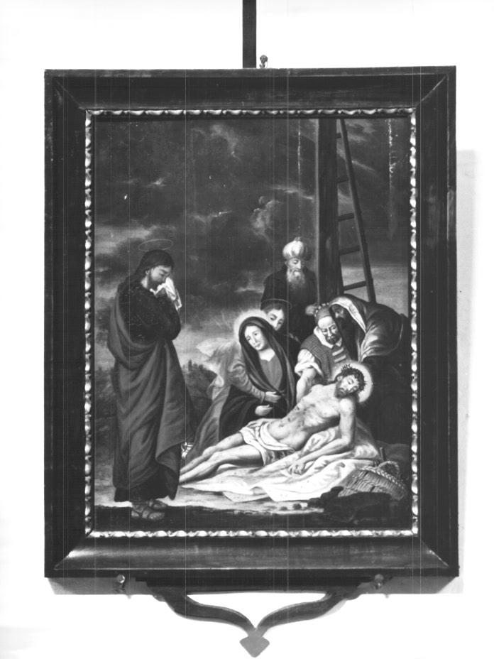 stazione XIII: Gesù deposto dalla croce (dipinto, elemento d'insieme) di Ricci Antonio Detto Vicentino (sec. XVIII)