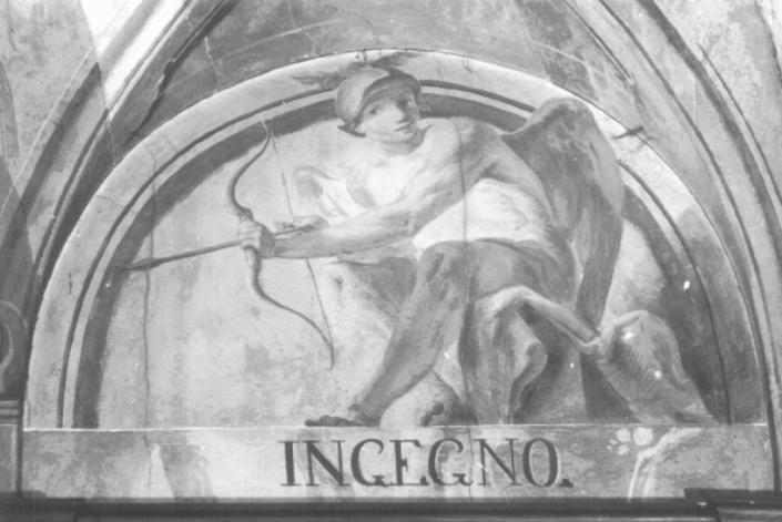 figura allegorica maschile: l'ingegno (dipinto) di Le Gru Giuseppe (sec. XVIII)