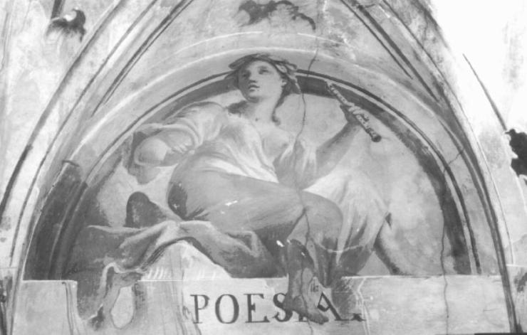 figura allegorica femminile: la Poesia (dipinto) di Le Gru Giuseppe (sec. XVIII)