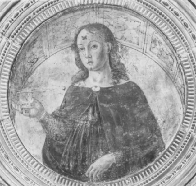 figura allegorica femminile: la Carità (dipinto) - ambito padovano (sec. XV)