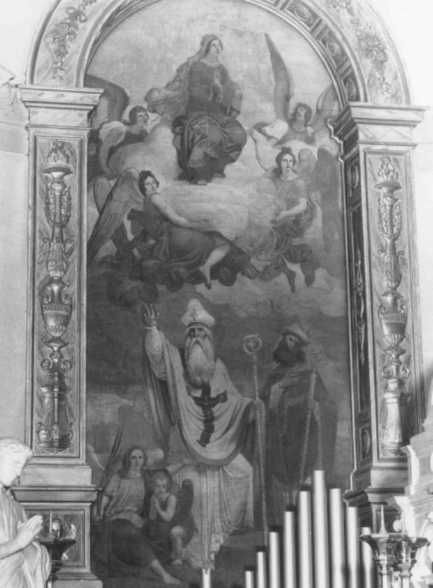 Madonna Assunta con angeli/ San Prosdocimo e San Donato (dipinto) di Demin Giovanni (sec. XIX)