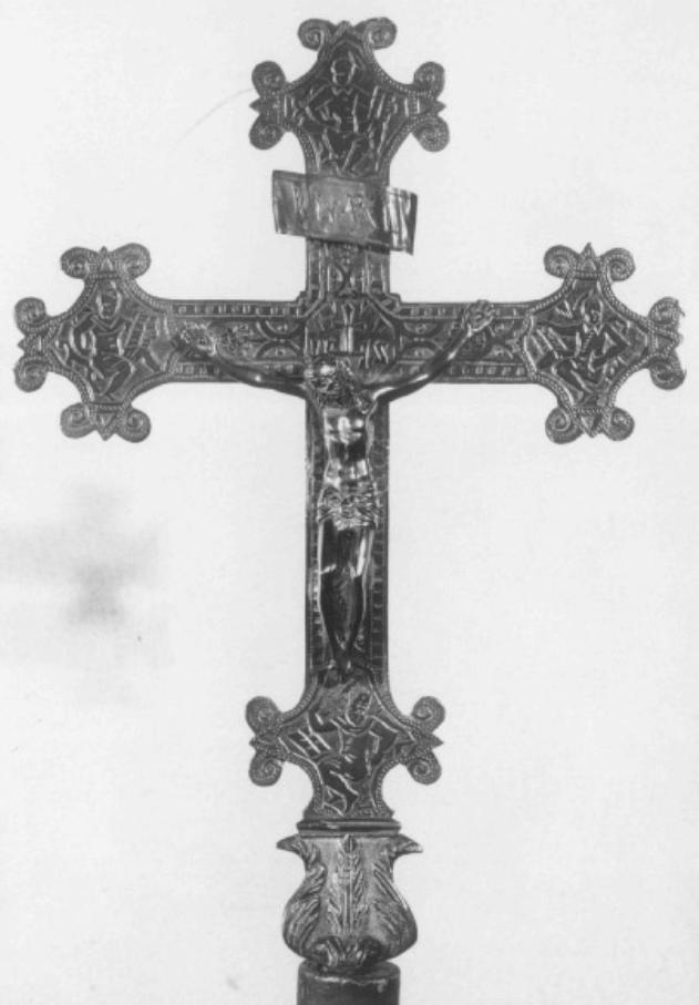 croce processionale - produzione veneta (fine/inizio secc. XIX/ XX)