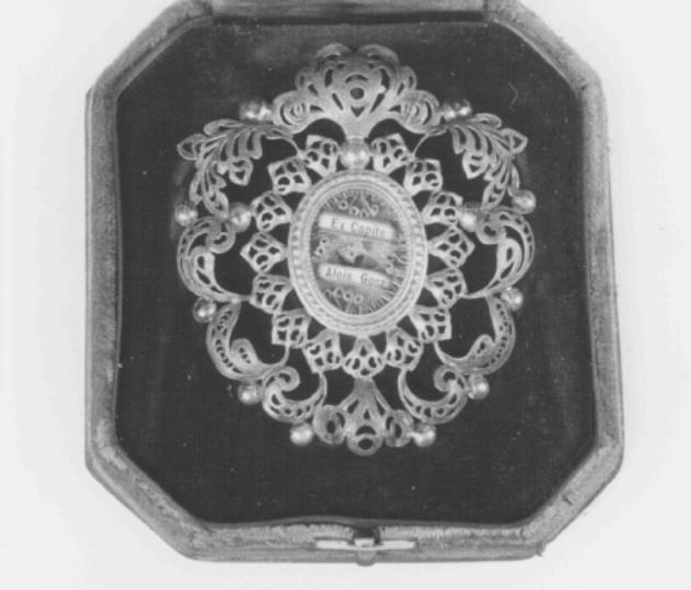 reliquiario a capsula - a medaglione - bottega italiana (sec. XX)