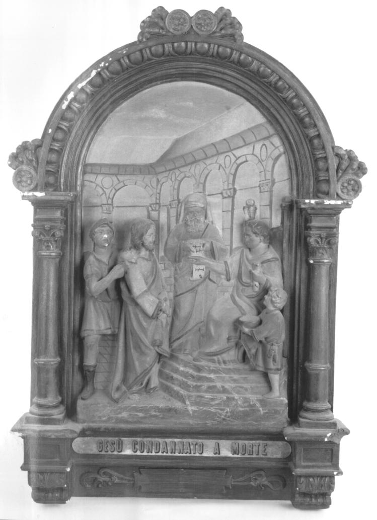 stazione I: Gesù condannato a morte (Via Crucis) - ambito veneto (fine/inizio secc. XIX/ XX)