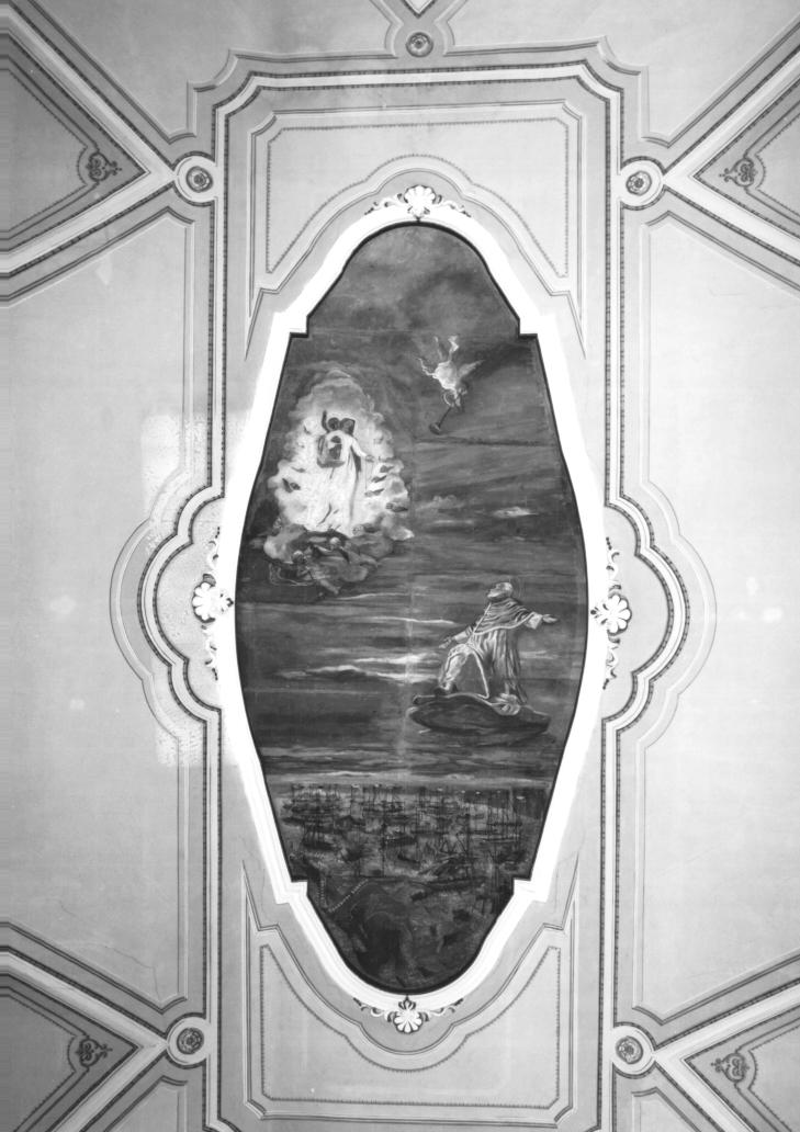 Madonna del Rosario, San Pio V e la battaglia di Lepanto (dipinto) - ambito veneto (sec. XX)