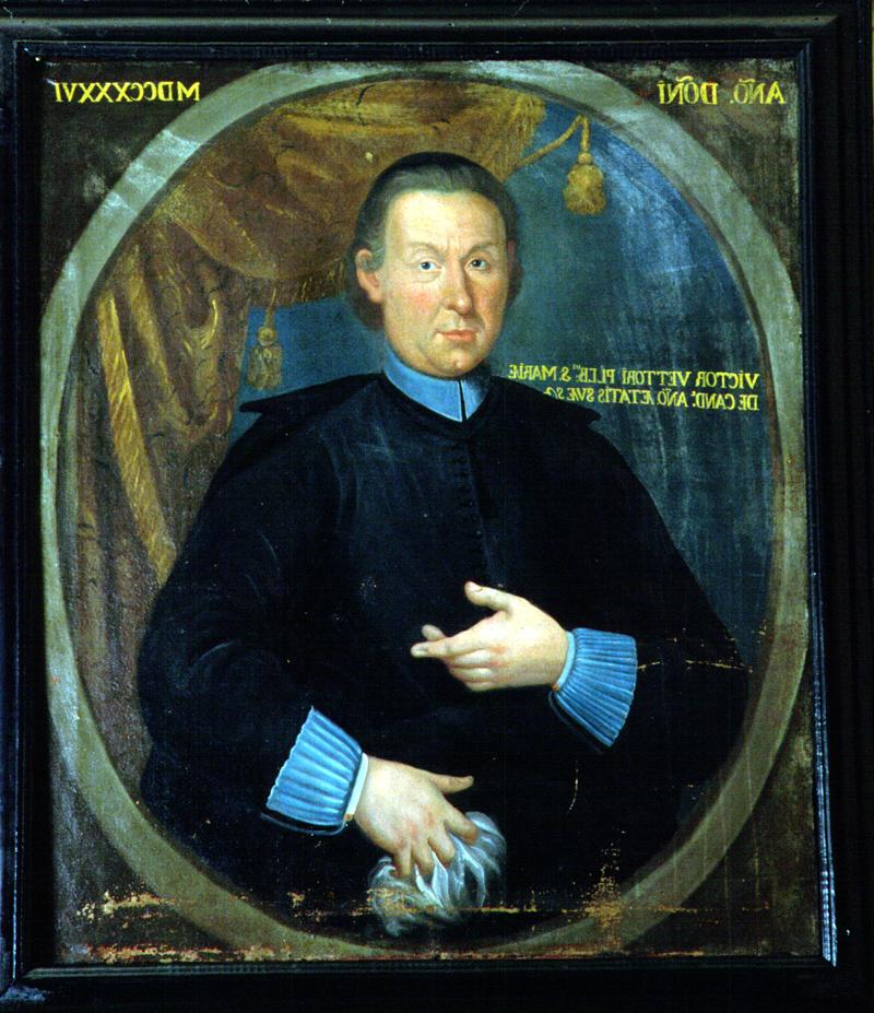 ritratto del Pievano Vittorio Vettori (dipinto) - bottega veneta (sec. XVIII)